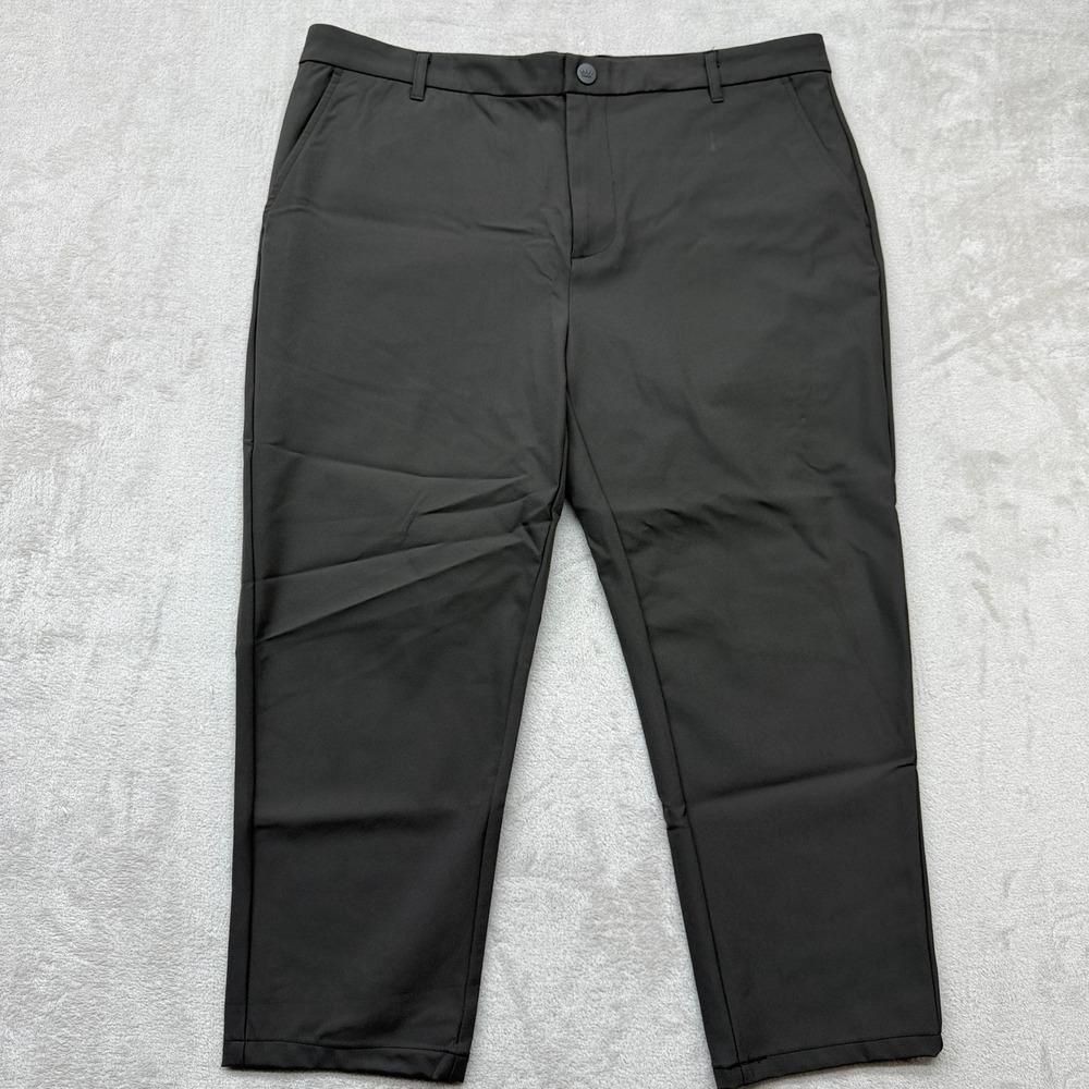 Under 5'10 Performance Pants Mens 36x25 (36x22)‎ Charcoal Gray Stretch Chino